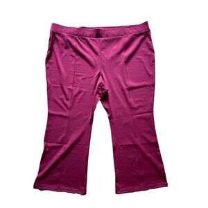 NWT Iman Global Chic Maroon Red Bootcut Pull-On Pants 3XP Plus Size Trouser
